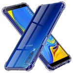 Laptop, Telefoane si Tablete - Telefoane mobile si accesorii - Accesorii Telefoane - Huse telefoane - Husa pentru Samsung Galaxy A7 2018 - Techsuit Shockproof Transparent Silicone - Negru - Infinity.ro