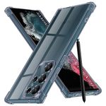 Laptop, Telefoane si Tablete - Telefoane mobile si accesorii - Accesorii Telefoane - Huse telefoane - Husa pentru Samsung Galaxy S22 Ultra 5G - Techsuit Shockproof Transparent Silicone - Negru - Infinity.ro
