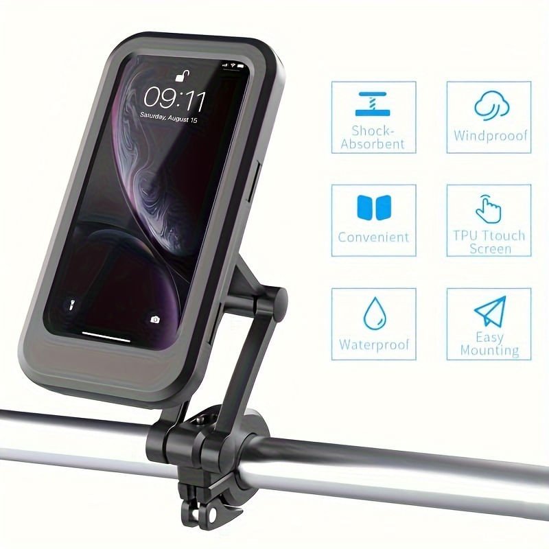 Laptop, Telefoane si Tablete - Telefoane mobile si accesorii - Accesorii Telefoane - Suport si docking telefoane - Suport Universal Impermeabil pentru Telefon pentru Motocicleta, Bicicleta, Suport GPS rotativ 360°, suport reglabil - Infinity.ro