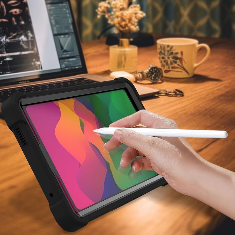 Laptop, Telefoane si Tablete - Tablete si accesorii tablete - Accesorii Tablete - Huse tablete - Husa pentru Xiaomi Pad 7 + Folie - Techsuit Rugged TabShell - Negru - Infinity.ro