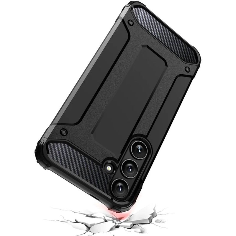 Laptop, Telefoane si Tablete - Telefoane mobile si accesorii - Accesorii Telefoane - Huse telefoane - Husa pentru Samsung Galaxy S25 Plus - Techsuit Hybrid Armor - Negru - Infinity.ro