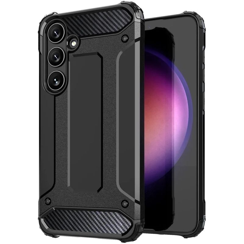 Laptop, Telefoane si Tablete - Telefoane mobile si accesorii - Accesorii Telefoane - Huse telefoane - Husa pentru Samsung Galaxy S25 Plus - Techsuit Hybrid Armor - Negru - Infinity.ro