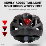 Sport si Outdoor - Echipament Sportiv - Accesorii echipament sportiv - Casti de protectie - Casca Protectie Bicicleta, FIXATO, Cu LED lumina spate, Trei moduri luminoase, Viziera Detasabila, Aerodinamica,, Negru - Infinity.ro