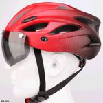 Sport si Outdoor - Echipament Sportiv - Accesorii echipament sportiv - Casti de protectie - Casca Protectie Bicicleta, FIXATO,Cu LED lumina spate,Trei moduri luminoase, Viziera Detasabila,Dimensiune reglabila,Mov - Infinity.ro