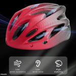 Sport si Outdoor - Echipament Sportiv - Accesorii echipament sportiv - Casti de protectie - Casca Protectie Bicicleta, FIXATO,Cu LED lumina spate,Trei moduri luminoase, Viziera Detasabila,Dimensiune reglabila,Mov - Infinity.ro