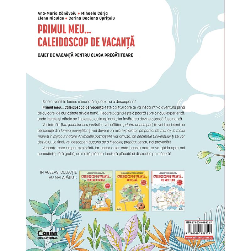 Carti si Birotica - Carti - Manuale si auxiliare scolare - Culegeri auxiliare - Primul meu... Caleidoscop de vacanta. Caiet de vacanta pentru clasa pregatitoare - Infinity.ro