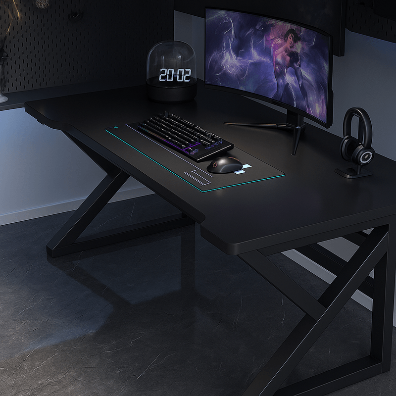 PC, gaming si accesorii - Gaming - Accesorii gaming - Birouri gaming - Birou Gaming Extreme1 120x60 cm Negru Mat – Design Modern, Stabil si Ergonomic - Infinity.ro