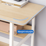 Casa si Gradina - Mobilier - Mese si birouri - Birouri - Birou pentru calculator cu raft HomeOFFICE, model scandinav,Maro,picioare metal,100x45x72 cm - Infinity.ro