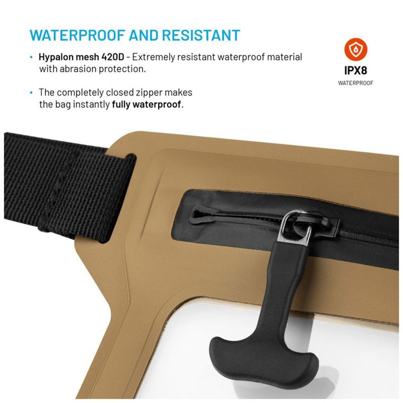 Laptop, Telefoane si Tablete - Telefoane mobile si accesorii - Accesorii Telefoane - Huse telefoane - Carcasa, Borseta Impermeabila pentru Telefon 7.5" - Fixed Dry Belt - Bej - Infinity.ro