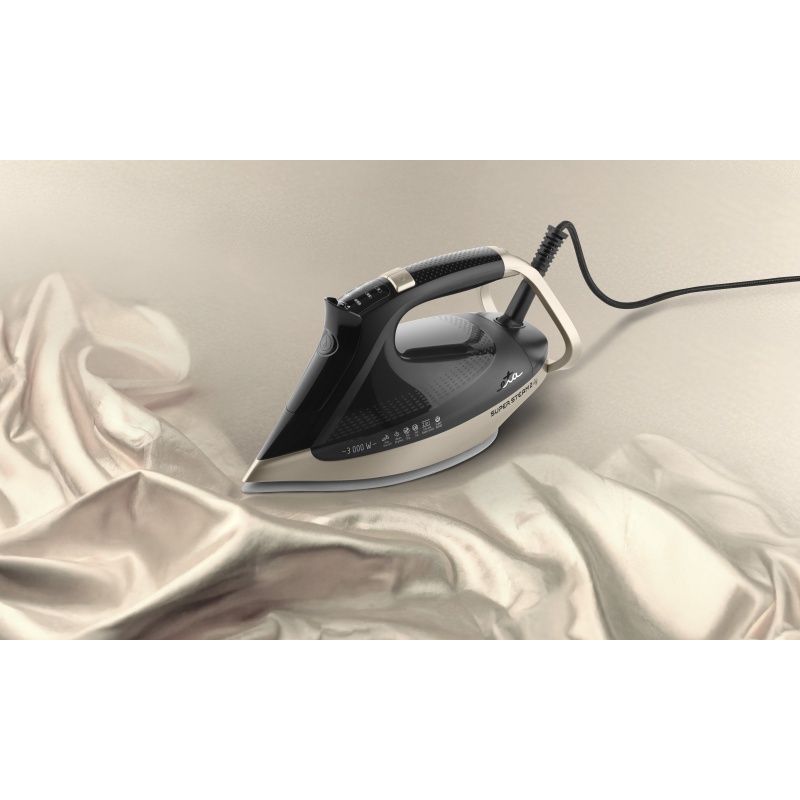 Electronice si Electrocasnice - Ingrijirea tesaturilor - Fiare de calcat - Fier de calcat ETA Super Steam II 3275 90000, 3000 W, LCD color, jet abur 200 g/min, debit abur 60 g/min, negru/auriu - Infinity.ro