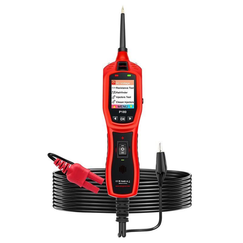 Auto si Moto - Reparatii si depanare - Scule auto - Testere si multimetre - Tester Circuite Auto TopDiag P180 cu Detector Fire P181 – Tester Inteligent 6V-30V pentru Tensiune, - Infinity.ro