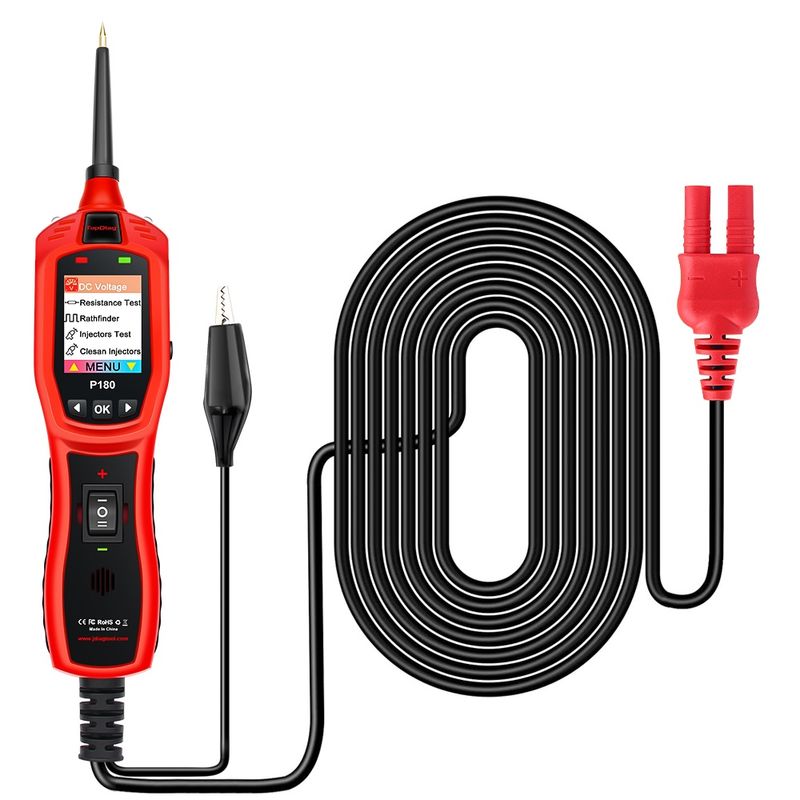 Auto si Moto - Reparatii si depanare - Scule auto - Testere si multimetre - Tester Circuite Auto TopDiag P180 cu Detector Fire P181 – Tester Inteligent 6V-30V pentru Tensiune, - Infinity.ro
