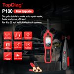 Auto si Moto - Reparatii si depanare - Scule auto - Testere si multimetre - Tester Circuite Auto TopDiag P180 cu Detector Fire P181 – Tester Inteligent 6V-30V pentru Tensiune, - Infinity.ro