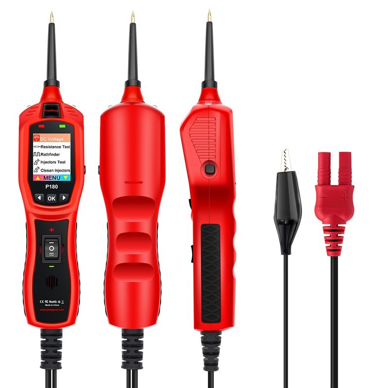 Auto si Moto - Reparatii si depanare - Scule auto - Testere si multimetre - Tester Circuite Auto TopDiag P180 cu Detector Fire P181 – Tester Inteligent 6V-30V pentru Tensiune, - Infinity.ro