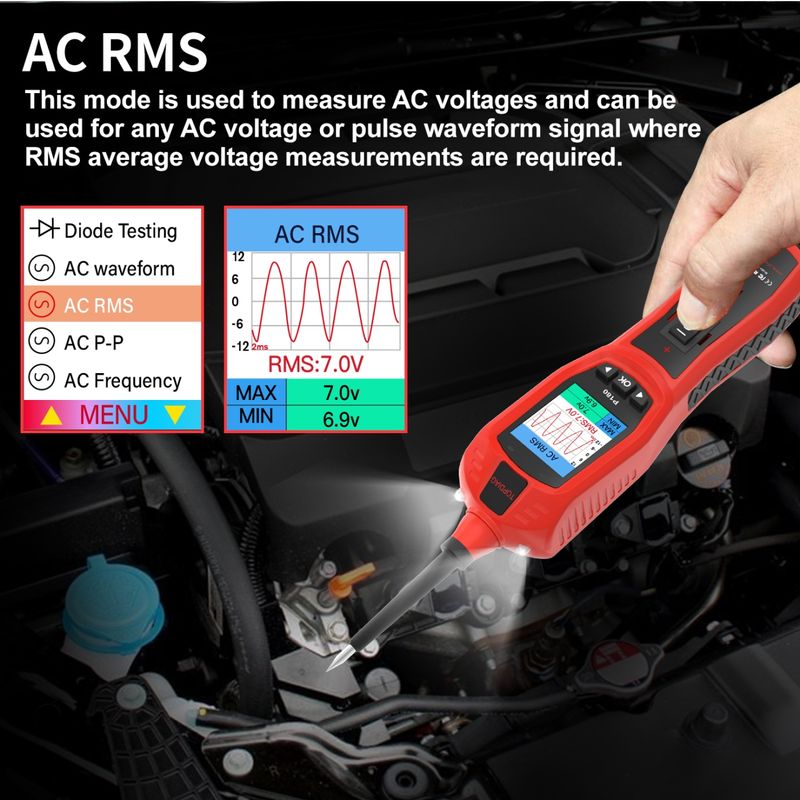 Auto si Moto - Reparatii si depanare - Scule auto - Testere si multimetre - Tester Circuite Auto TopDiag P180 cu Detector Fire P181 – Tester Inteligent 6V-30V pentru Tensiune, - Infinity.ro