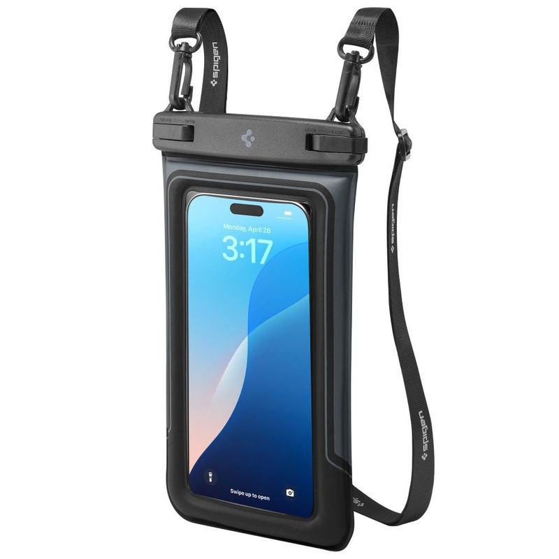 Laptop, Telefoane si Tablete - Telefoane mobile si accesorii - Accesorii Telefoane - Huse telefoane - Husa universala pentru telefon (set 2) - Spigen Waterproof Case (A611P) - Matte Negru - Infinity.ro