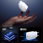 Laptop, Telefoane si Tablete - Telefoane mobile si accesorii - Accesorii Telefoane - Incarcatoare telefoane - Incarcator pentru Priza, 20W, Type-C, GaN, Fast Charging - Spigen Essential (EE201EU) - Alb - Infinity.ro