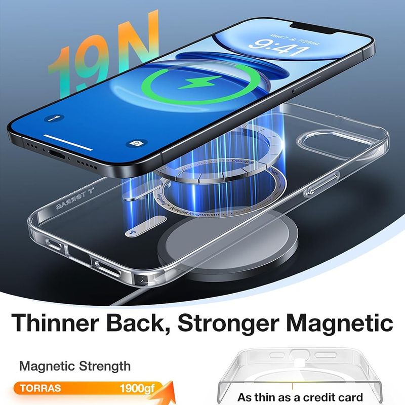 Laptop, Telefoane si Tablete - Telefoane mobile si accesorii - Accesorii Telefoane - Huse telefoane - Husa pentru iPhone 16e - Torras OriginFit-Mag Series - Transparent - Infinity.ro