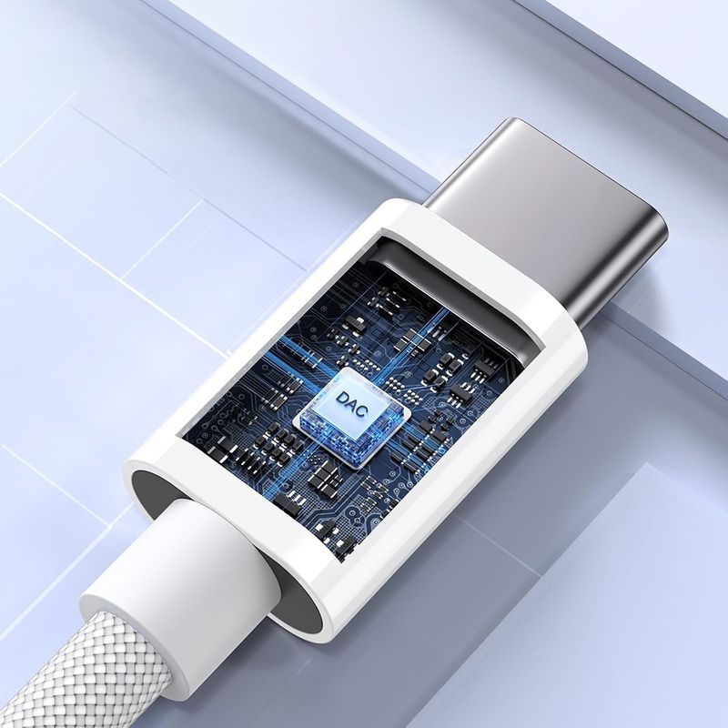 TV, Audio-Video si Foto - Accesorii TV si audio - Cabluri si adaptoare audio - Adaptor Jack, USB-C, Plug&Play (set 2) - Techsuit MusicBox (AC18) - Alb - Infinity.ro