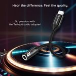TV, Audio-Video si Foto - Accesorii TV si audio - Cabluri si adaptoare audio - Adaptor Jack, USB-C, DAC, 0.1m - Techsuit FuseXound (AC13) - Negru - Infinity.ro