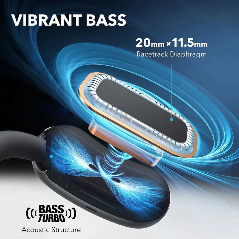 TV, Audio-Video si Foto - Portabile audio - Casti audio - Casti pentru Sport fara Fir, Albastrutooth, Waterproof - Anker AeroFit 2 (A3874G31) - Albastru - Infinity.ro