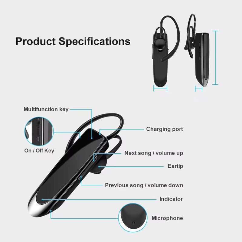 TV, Audio-Video si Foto - Portabile audio - Casti audio - Casca Albastrutooth 5.0, HandsFree, Type-C, Noise Cancellation - Techsuit UrbanEar (CB1) - Negru - Infinity.ro
