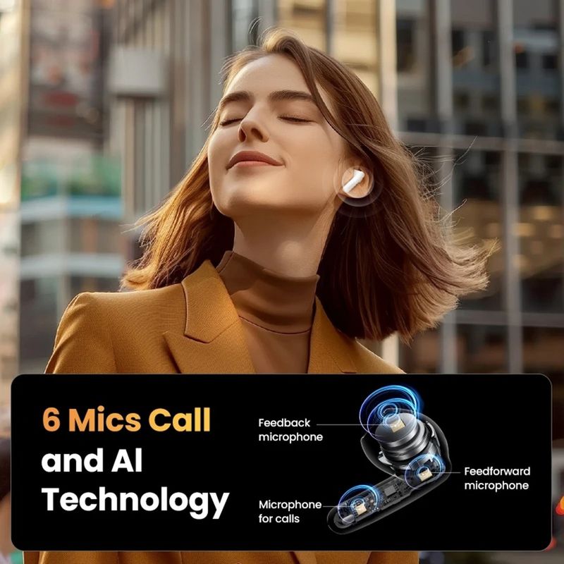 TV, Audio-Video si Foto - Portabile audio - Casti audio - Casti Albastrutooth, Noise-Cancelling, Hi-Res, IPX5 - UVerde HiTune H6 Pro WS203 (35873) - Alb - Infinity.ro