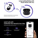 TV, Audio-Video si Foto - Portabile audio - Casti audio - Casti fara Fir cu Microfon, Albastrutooth 6.0, Type-C, ENC, IPX5, 400mAh - Havit (OWS916) - Negru - Infinity.ro