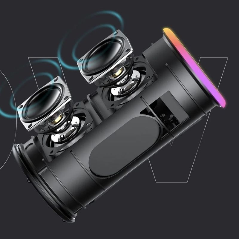 TV, Audio-Video si Foto - Portabile audio - Boxe portabile - Boxa Wireless Portabila Albastrutooth 5.3, RGB Lights, IPX6, 2000mAh - Havit (SK833BT) - Negru - Infinity.ro
