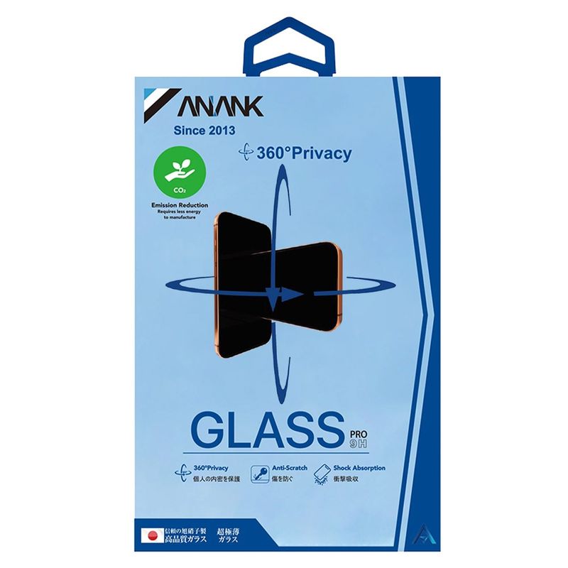 Laptop, Telefoane si Tablete - Telefoane mobile si accesorii - Accesorii Telefoane - Folii protectie telefoane - Folie pentru iPhone 15 - ANANK 2.5D 360° Privacy Screen Protector - Negru - Infinity.ro