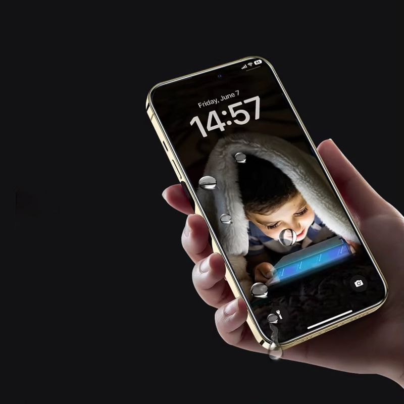 Laptop, Telefoane si Tablete - Telefoane mobile si accesorii - Accesorii Telefoane - Folii protectie telefoane - Folie pentru iPhone 15 - ANANK 2.5D Anti-Albastru Light Screen Protector - Negru - Infinity.ro