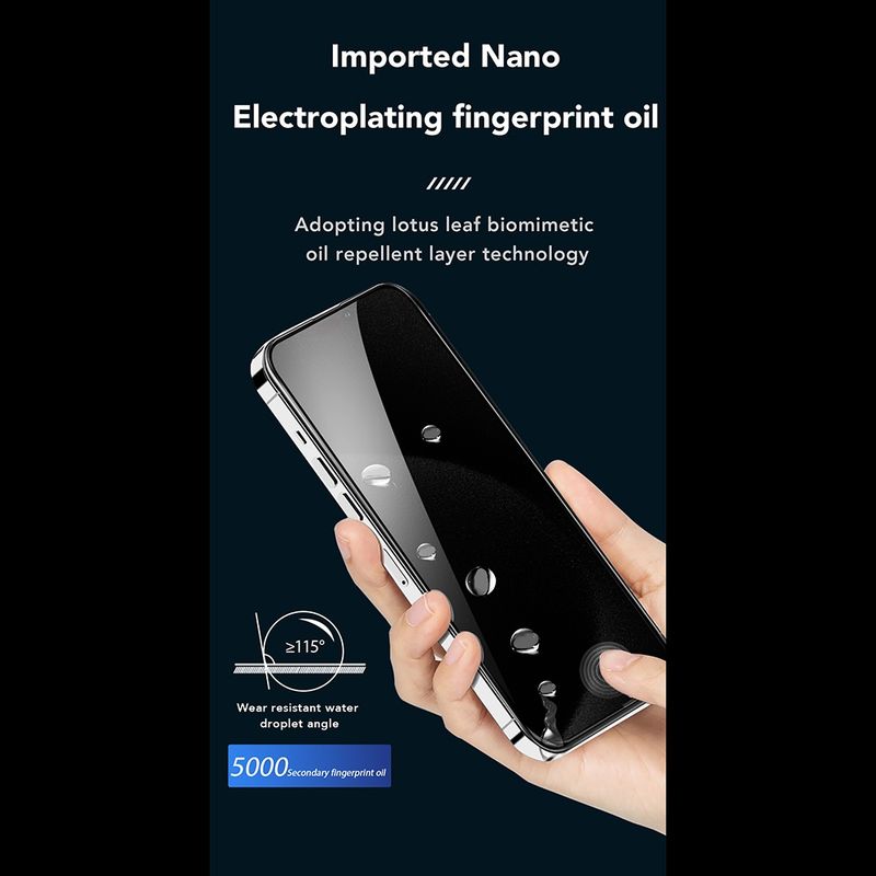 Laptop, Telefoane si Tablete - Telefoane mobile si accesorii - Accesorii Telefoane - Folii protectie telefoane - Folie pentru iPhone 16 - ANANK 2.5D 1X Reinpentruced 360° Privacy Screen Protector - Negru - Infinity.ro