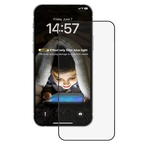 Folie pentru iPhone 14 Pro - ANANK 2.5D Anti-Albastru Light Screen Protector - Negru