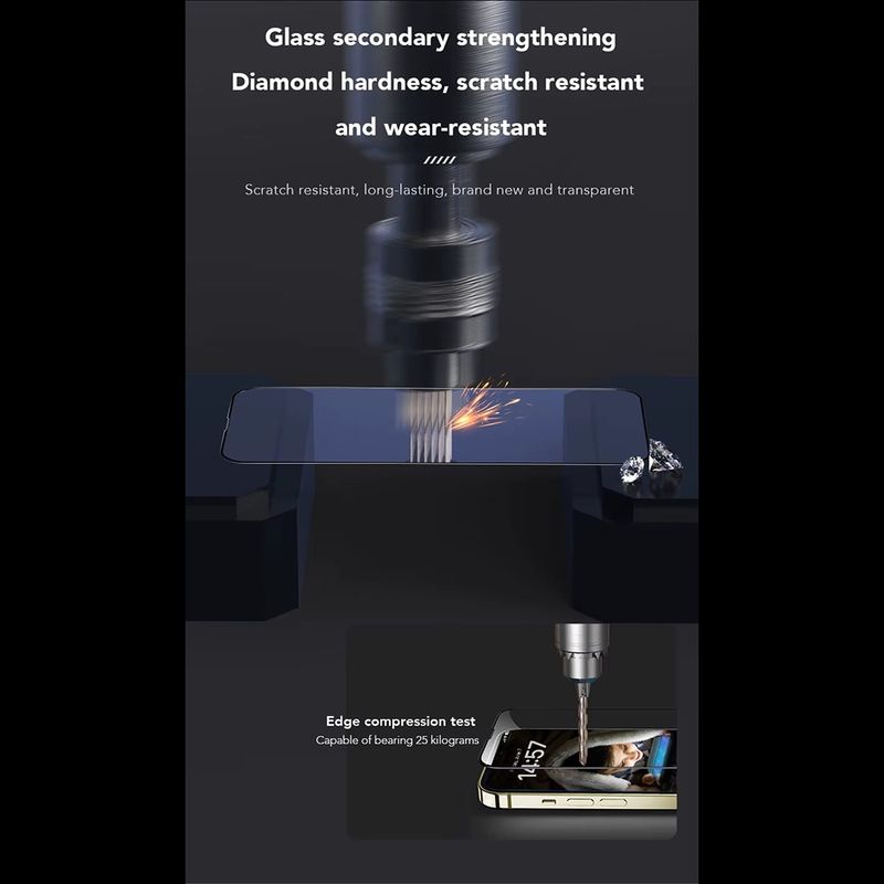 Laptop, Telefoane si Tablete - Telefoane mobile si accesorii - Accesorii Telefoane - Folii protectie telefoane - Folie pentru iPhone 14 Pro - ANANK 2.5D Anti-Albastru Light Screen Protector - Negru - Infinity.ro