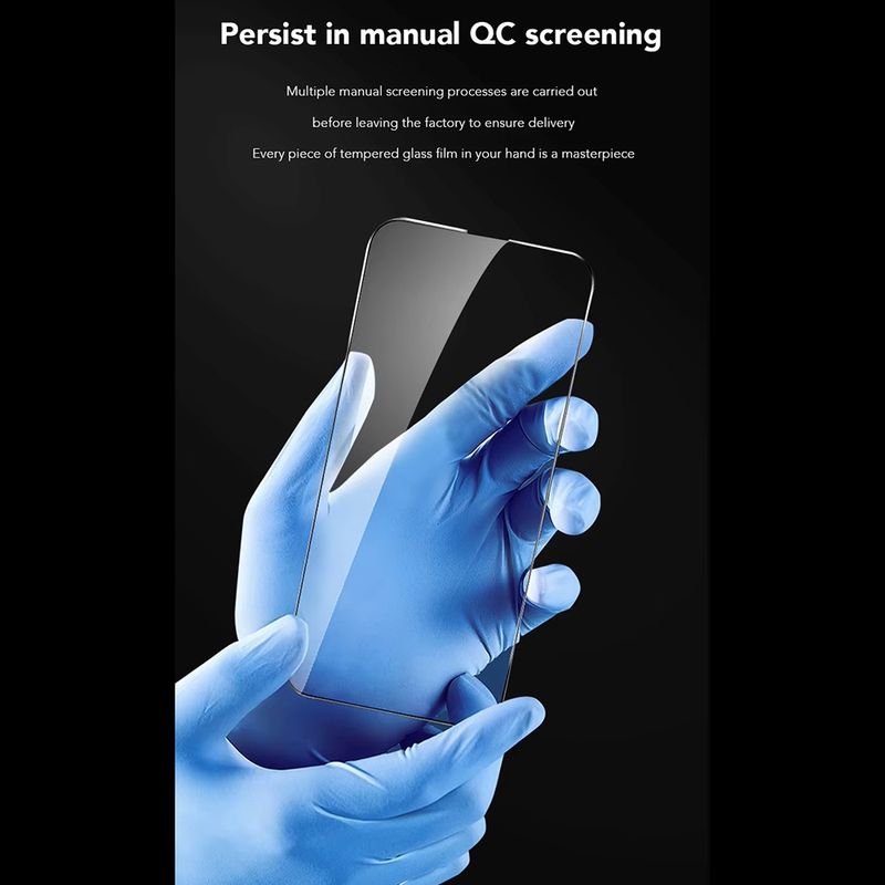 Laptop, Telefoane si Tablete - Telefoane mobile si accesorii - Accesorii Telefoane - Folii protectie telefoane - Folie pentru iPhone 15 Pro Max - ANANK 2.5D Anti-Albastru Light Screen Protector - Negru - Infinity.ro