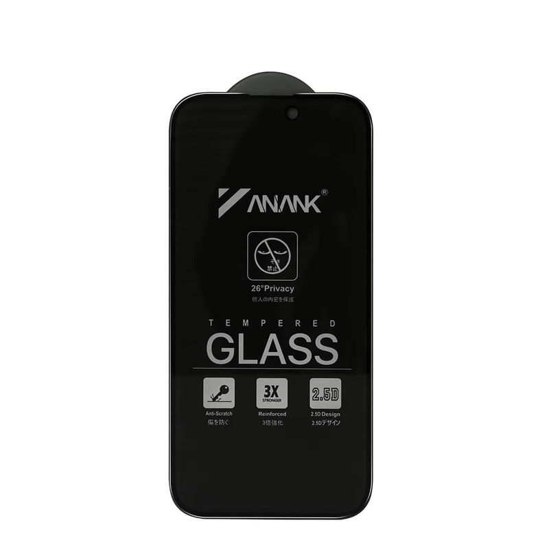 Laptop, Telefoane si Tablete - Telefoane mobile si accesorii - Accesorii Telefoane - Folii protectie telefoane - Folie pentru iPhone 16 Pro - ANANK 2.5D Privacy Screen Protector - Negru - Infinity.ro