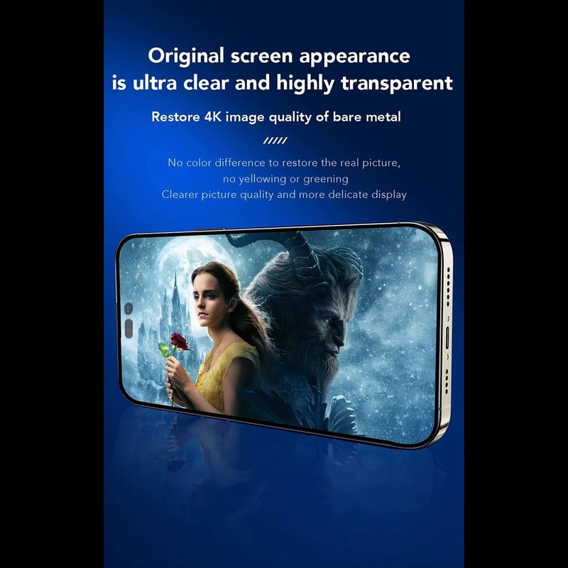 Laptop, Telefoane si Tablete - Telefoane mobile si accesorii - Accesorii Telefoane - Folii protectie telefoane - Folie pentru iPhone 14 Pro - ANANK 2.5D Reinpentruced Edge Screen Protector - Negru - Infinity.ro