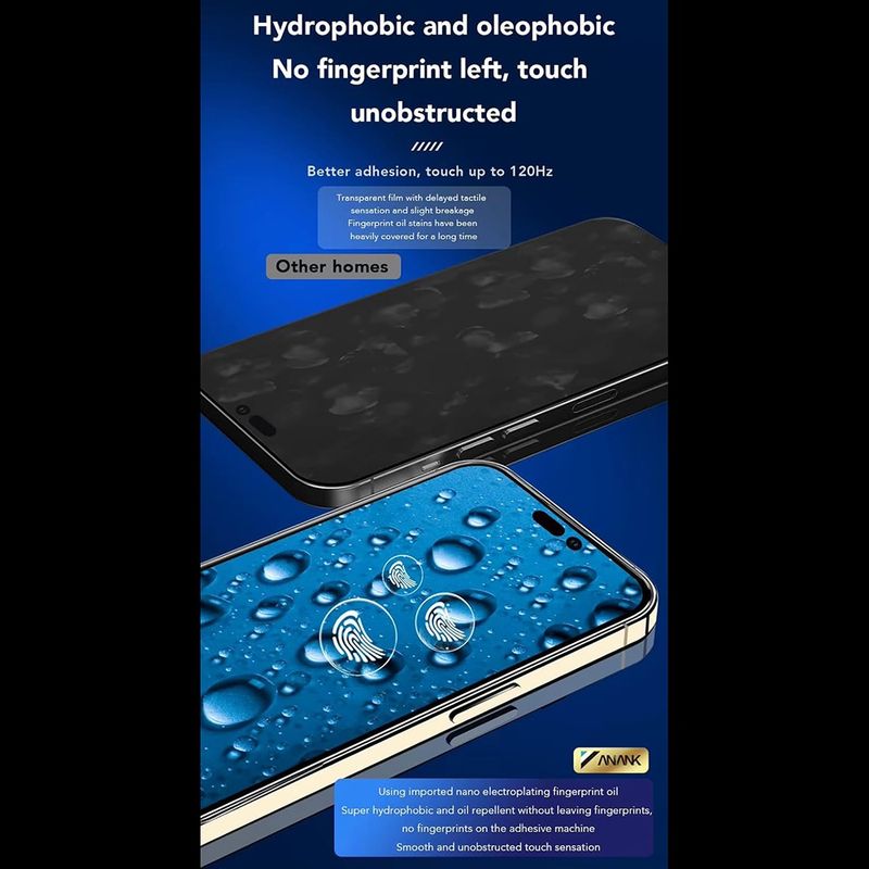 Laptop, Telefoane si Tablete - Telefoane mobile si accesorii - Accesorii Telefoane - Folii protectie telefoane - Folie pentru iPhone 14 Pro Max - ANANK 2.5D Reinpentruced Edge Screen Protector - Negru - Infinity.ro