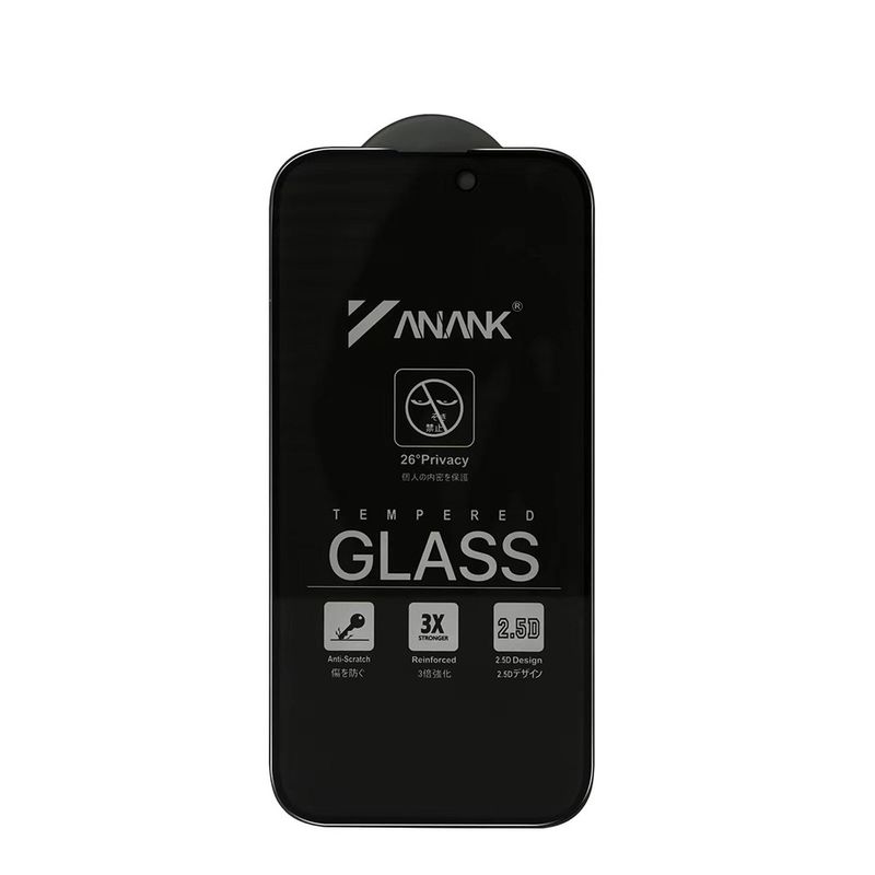Laptop, Telefoane si Tablete - Telefoane mobile si accesorii - Accesorii Telefoane - Folii protectie telefoane - Folie pentru iPhone 15 Pro Max - ANANK 2.5D Privacy Screen Protector - Negru - Infinity.ro