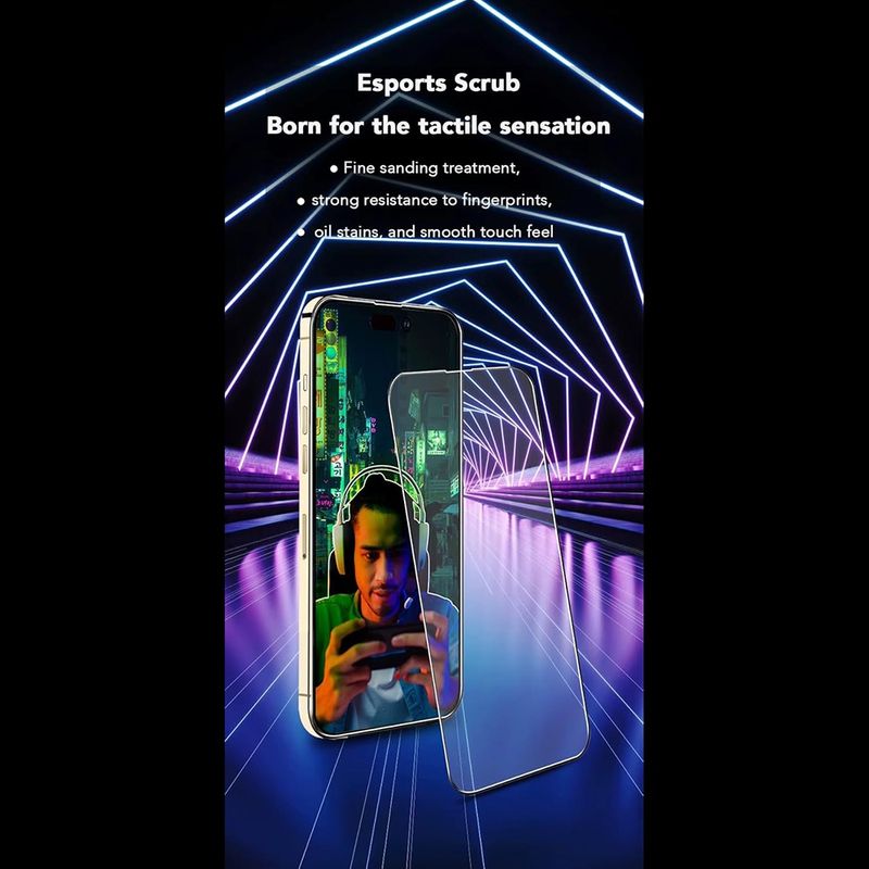 Laptop, Telefoane si Tablete - Telefoane mobile si accesorii - Accesorii Telefoane - Folii protectie telefoane - Folie pentru iPhone 15 Pro - ANANK 2.5D Anti-fingerprint Screen Protector - Negru - Infinity.ro