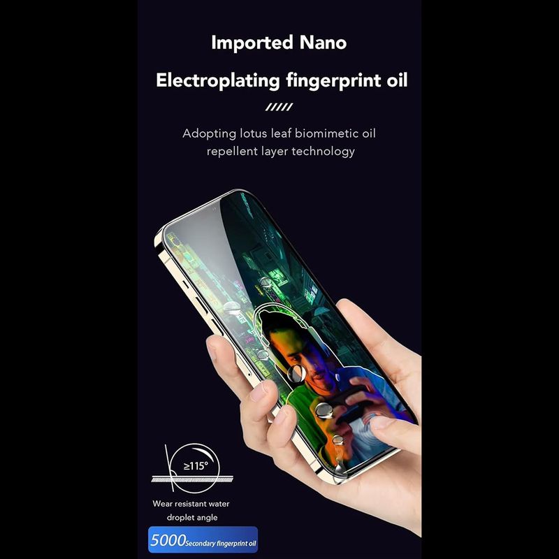 Laptop, Telefoane si Tablete - Telefoane mobile si accesorii - Accesorii Telefoane - Folii protectie telefoane - Folie pentru iPhone 16 Pro Max - ANANK 2.5D 1X Reinpentruced Anti-fingerprint Screen Protector - Negru - Infinity.ro