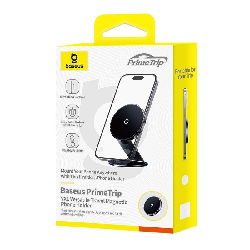 Laptop, Telefoane si Tablete - Telefoane mobile si accesorii - Accesorii Telefoane - Suport si docking telefoane - Suport Masina cu Magnet - Baseus PrimeTrip VX1 Versatile (C4016900C123-00) - Negru - Infinity.ro