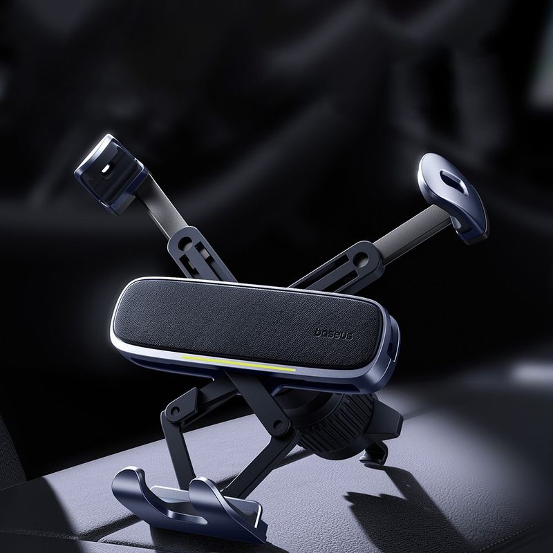 Laptop, Telefoane si Tablete - Telefoane mobile si accesorii - Accesorii Telefoane - Suport si docking telefoane - Suport Masina cu Brate Retractabile, Finish Premium - Baseus (SUCX140012) - Negru Argintiu - Infinity.ro