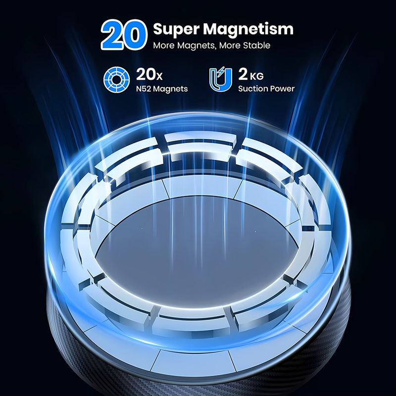 Laptop, Telefoane si Tablete - Telefoane mobile si accesorii - Accesorii Telefoane - Suport si docking telefoane - Suport de Telefon pentru Bord, Compatibil MagSafe + Adaptor iRing - Techsuit MagProX (S12) - Negru - Infinity.ro