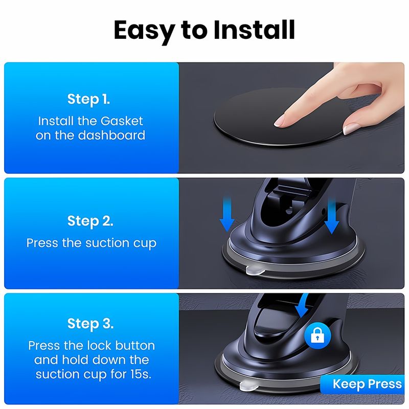 Laptop, Telefoane si Tablete - Telefoane mobile si accesorii - Accesorii Telefoane - Suport si docking telefoane - Suport de Telefon pentru Bord, Compatibil MagSafe + Adaptor iRing - Techsuit MagProX (S12) - Negru - Infinity.ro