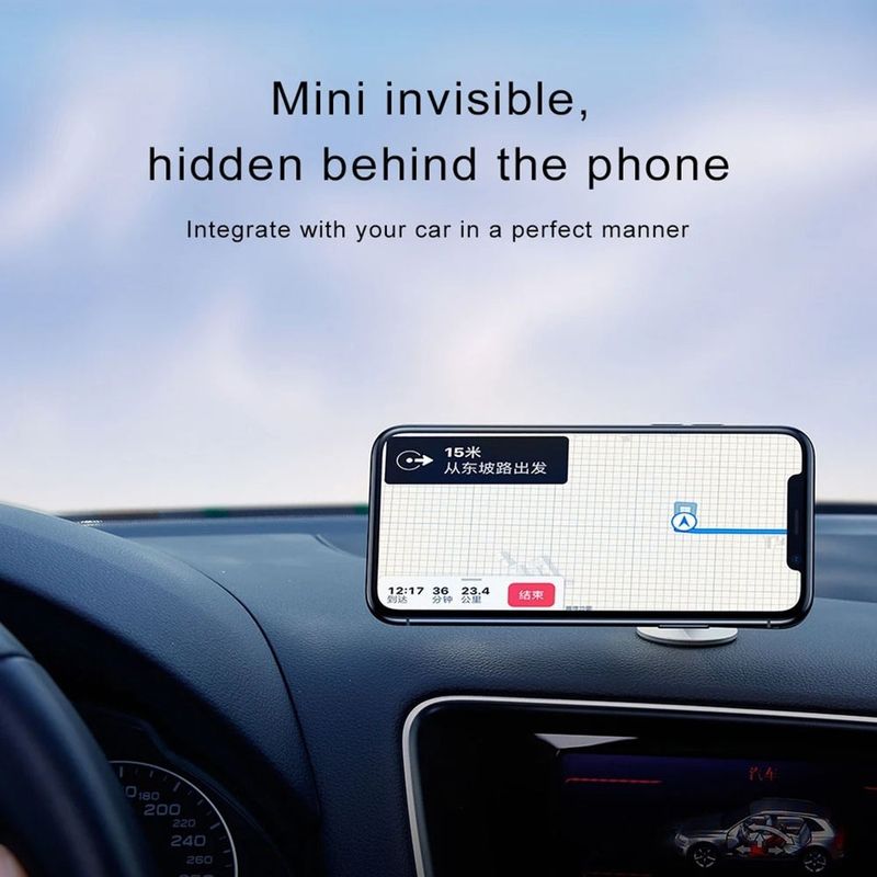 Laptop, Telefoane si Tablete - Telefoane mobile si accesorii - Accesorii Telefoane - Suport si docking telefoane - Suport Magnetic N52 pentru Birou si Masina, Universal, Adeziv 3M - Techsuit TinyGrip (S10) - Negru - Infinity.ro