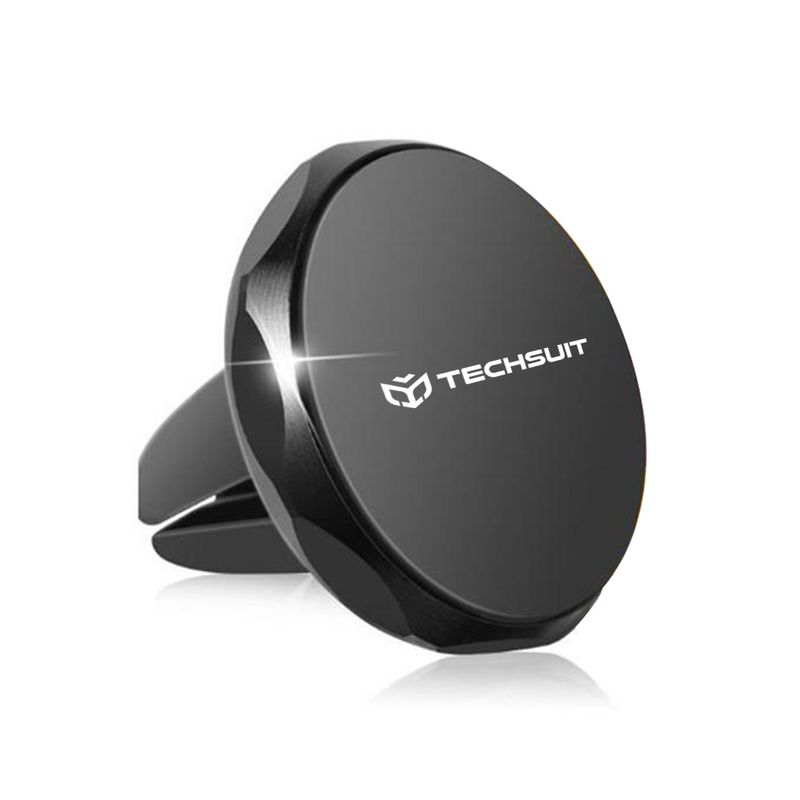 Laptop, Telefoane si Tablete - Telefoane mobile si accesorii - Accesorii Telefoane - Suport si docking telefoane - Suport auto Magnetic N52 pentru Grila de Ventilatie, Universal - Techsuit TinyGrip (S9) - Negru / Argintiu - Infinity.ro