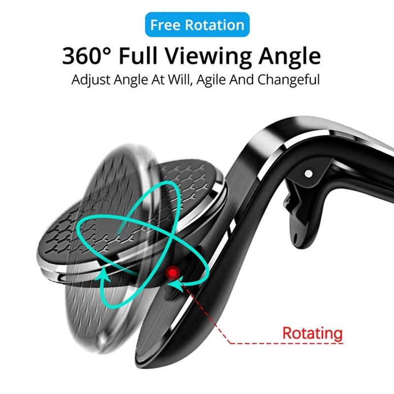 Laptop, Telefoane si Tablete - Telefoane mobile si accesorii - Accesorii Telefoane - Suport si docking telefoane - Suport Auto Magnetic pentru Telefon cu Prindere in Grila de Ventilatie - Techsuit AirGrip (S8) - Negru / Argintiu - Infinity.ro