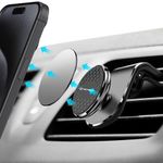 Laptop, Telefoane si Tablete - Telefoane mobile si accesorii - Accesorii Telefoane - Suport si docking telefoane - Suport Auto Magnetic pentru Telefon cu Prindere in Grila de Ventilatie - Techsuit AirGrip (S8) - Negru / Argintiu - Infinity.ro