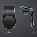 Laptop, Telefoane si Tablete - Telefoane mobile si accesorii - Accesorii Telefoane - Suport si docking telefoane - Suport Auto Magnetic pentru Telefon cu Prindere in Grila de Ventilatie - Techsuit AirGrip (S7) - Negru / Argintiu - Infinity.ro